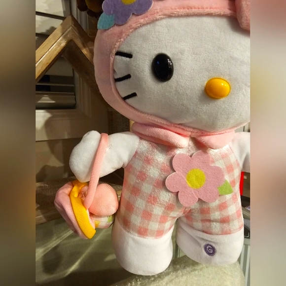 Sanrio Hello Kitty Easter Bunny Musical Side Stepper Plush Greeter Spring - Picture 2 of 4